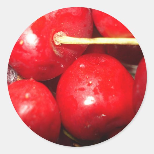 Kunstfoto Cherries Ronde Sticker (Voorkant)