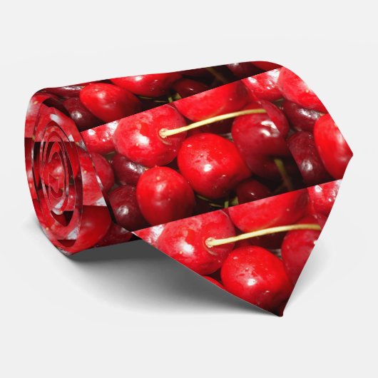 Kunstfoto Cherries Stropdas (Opgerold)