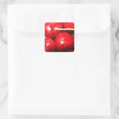 Kunstfoto Cherries Vierkante Sticker (Tas)