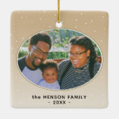 Kunstfoto van feestelijke Waterverf kerstboom Keramisch Ornament (Achterkant)