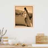 Kunstfoto, vrouw in tenniskleding poster (Keuken)