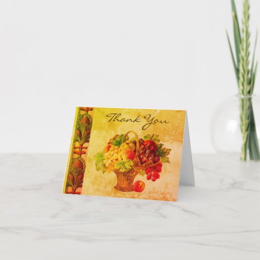 kunstfruitmand Hartelijk dank voor uw kaart (Voorkant)
