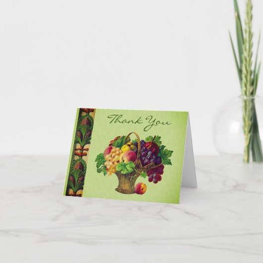kunstfruitmand Hartelijk dank voor uw kaart (Voorkant)