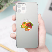  kunstfruitmandje op maat sticker (Telefoon)