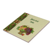  kunstfruitmandje op maat tegeltje (Zijkant)