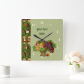  kunstfruitmandje op maat vierkante klok (Huis)