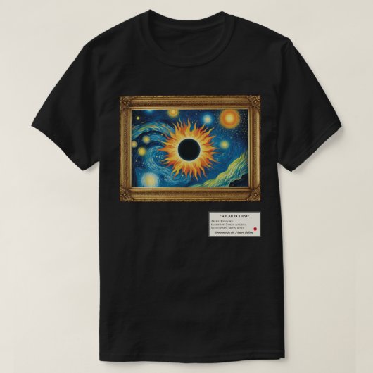 Kunstgalerie ingelijst Zonsverduistering T-shirt (Design voorkant)