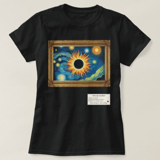 Kunstgalerie ingelijst Zonsverduistering T-shirt (Design voorkant)