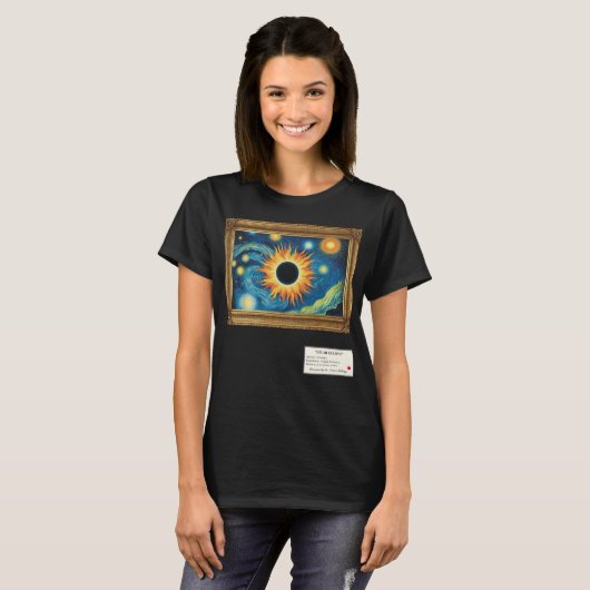 Kunstgalerie ingelijst Zonsverduistering T-shirt (Voorkant volledig)