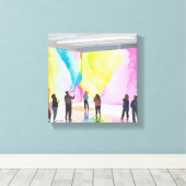 kunstgalerie | Moderne hedendaagse Waterverf Canvas Afdruk (Insitu (Houten vloer))