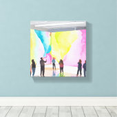 Kunstgalerie | Moderne Hedenwaterverf Canvas Afdruk (Insitu (Houten vloer))