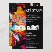 kunstgalerie show - uitnodiging - chaos (Voorkant / Achterkant)