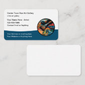 Kunstgalerij Moderne Visitekaartjes Design Sjabloo (Voorkant / Achterkant)