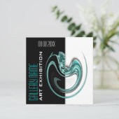 Kunstgalerij tentoonstelling juwelen kaart (Staand voorkant)