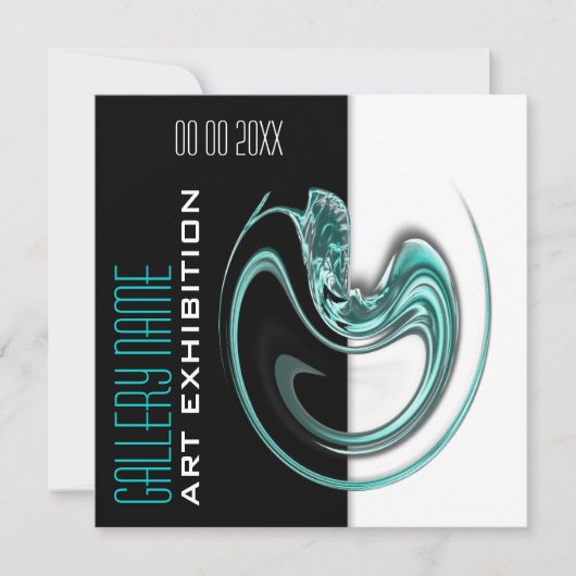 Kunstgalerij tentoonstelling juwelen kaart (Voorkant)