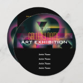 Kunstgalerij tentoonstelling over show kaart (Voorkant / Achterkant)