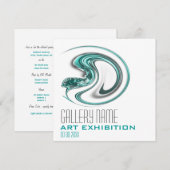 Kunstgalerij tentoonstelling over show kaart (Voorkant / Achterkant)