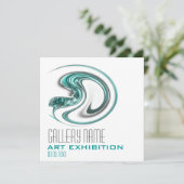 Kunstgalerij tentoonstelling over show kaart (Staand voorkant)