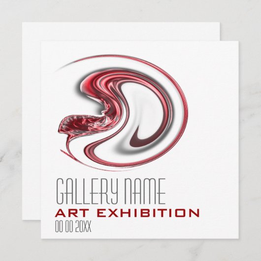Kunstgalerij tentoonstelling over show kaart (Voorkant / Achterkant)