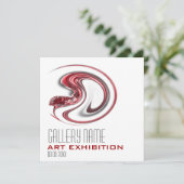 Kunstgalerij tentoonstelling over show kaart (Staand voorkant)