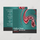 Kunstgalerij tentoonstelling over show kaart (Voorkant / Achterkant)