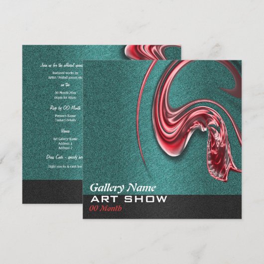 Kunstgalerij tentoonstelling over show kaart (Voorkant / Achterkant)