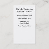 kunstgalerij-Visitekaartjes Visitekaartje (Achterkant)