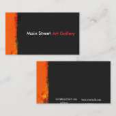 Kunstgalerij Waterverf Splat Splashes Abstract Visitekaartje (Voorkant / Achterkant)