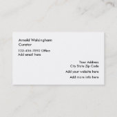 Kunstgalerijprofielkaarten Visitekaartje (Achterkant)