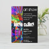 kunstgalerijuitnodiging - snoepjes kaart (Staand voorkant)