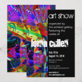 kunstgalerijuitnodiging - snoepjes kaart (Voorkant / Achterkant)