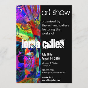 kunstgalerijuitnodiging - snoepjes kaart