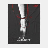 Kunstgeballet Dancer Ballerina Gepersonaliseerd Fleece Deken (Voorkant)