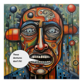 Kunstgebit past niet perfect poster