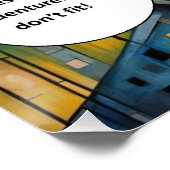 Kunstgebit past niet perfect poster (Hoek)