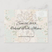 kunstgebladerte bloemen aankondigingskaart (Achterkant)