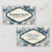  kunstgeborgenpatroon : bloem visitekaartje (Voorkant / Achterkant)