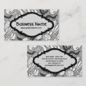  kunstgeborgenpatroon : bloem visitekaartje (Voorkant / Achterkant)