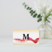 Kunstgeborsteld | Goud Sparkle Visitekaartje (Staand voorkant)