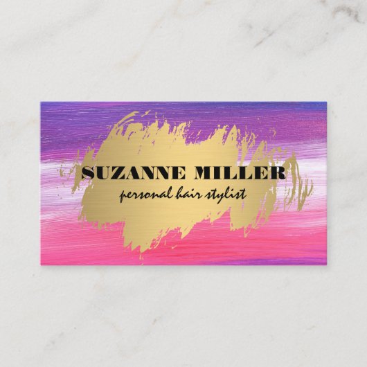 Kunstgeborsteld | Goudborstel Visitekaartje (Voorkant)