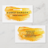 Kunstgeborsteld | Pictogram Makeup-penseel Visitekaartje (Voorkant / Achterkant)