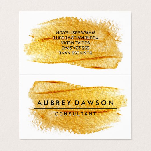 Kunstgeborsteld Visitekaartje (Buitenkant ongevouwen)