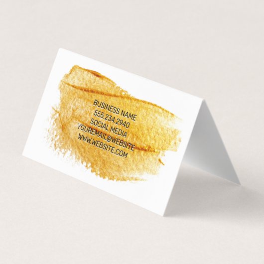 Kunstgeborsteld Visitekaartje (Achterkant)