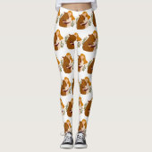 Kunstgeïnspireerde capibara-leggings leggings (Voorkant)