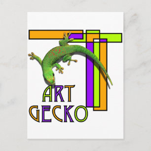 kunstgekko briefkaart