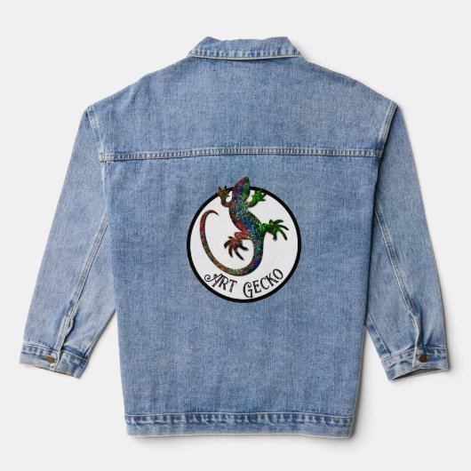Kunstgekko denim jacket (Achterkant)