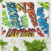 Kunstgeluiden uit stripboeken Pop Theedoek (Gevouwen)