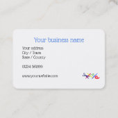 Kunstgereedschappen maken, voor ambacht, kunstenaa visitekaartje (Achterkant)