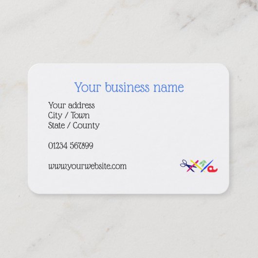 Kunstgereedschappen maken, voor ambacht, kunstenaa visitekaartje (Achterkant)