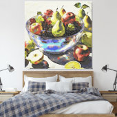 *~* Kunstgeschenk SC6 4 Fruit Crystal Bowl Stillev Canvas Afdruk (Insitu (Slaapkamer))